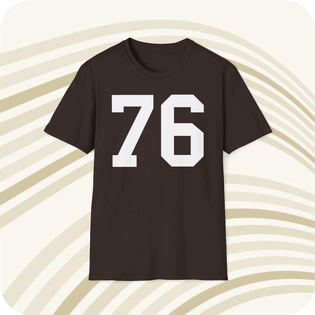 Lou Groza #76 Cleveland Browns Jersey T shirt - Front & Back Print