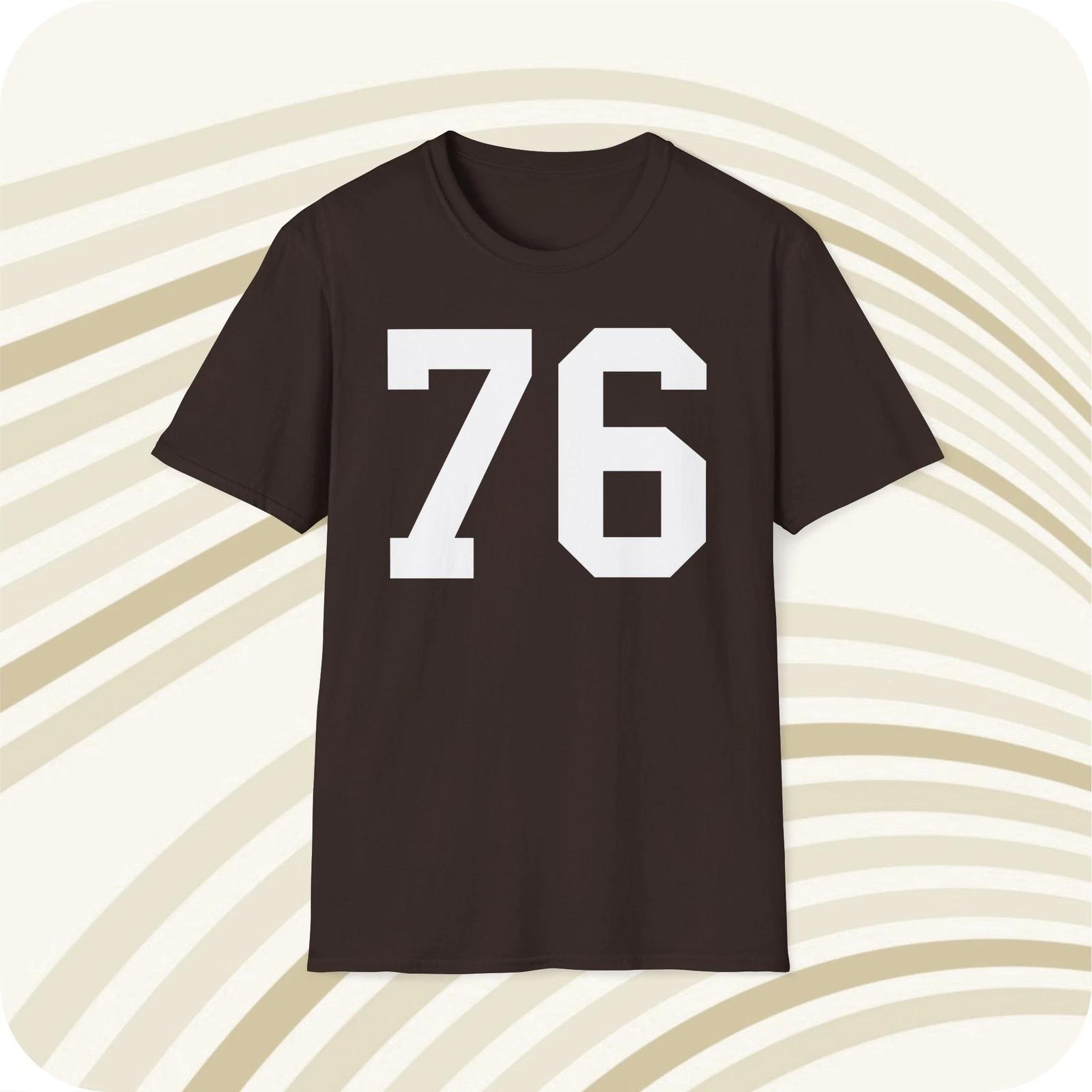 

Lou Groza #76 Cleveland Browns Jersey T shirt - Front & Back Print 2XL