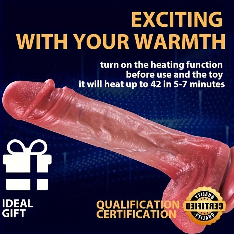 8.66" 4-in-1 Vibrator,10 Vibration Modes,Extendable & 360° Rotatable, Remote-controlled Heating,Liquid Silicone, Rechargeable, Sex Toy, Novelty Gift.