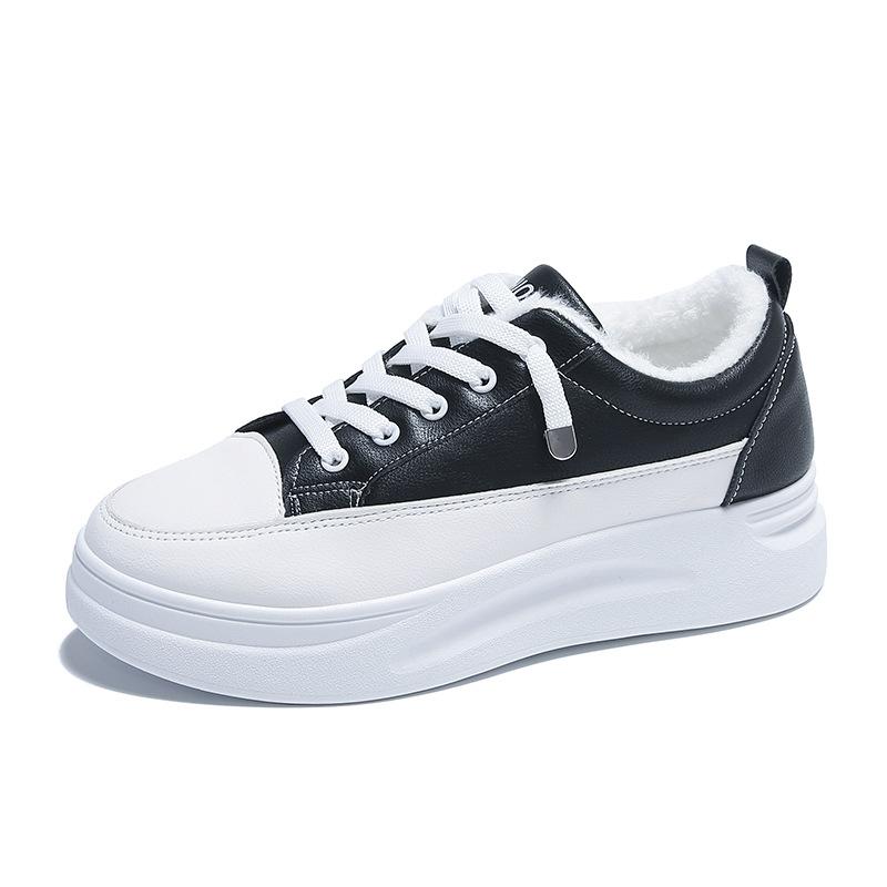 Little White Shoes Spring and Autumn Sneakers All-match Sports Comfortable Plus Velvet White Shoes
