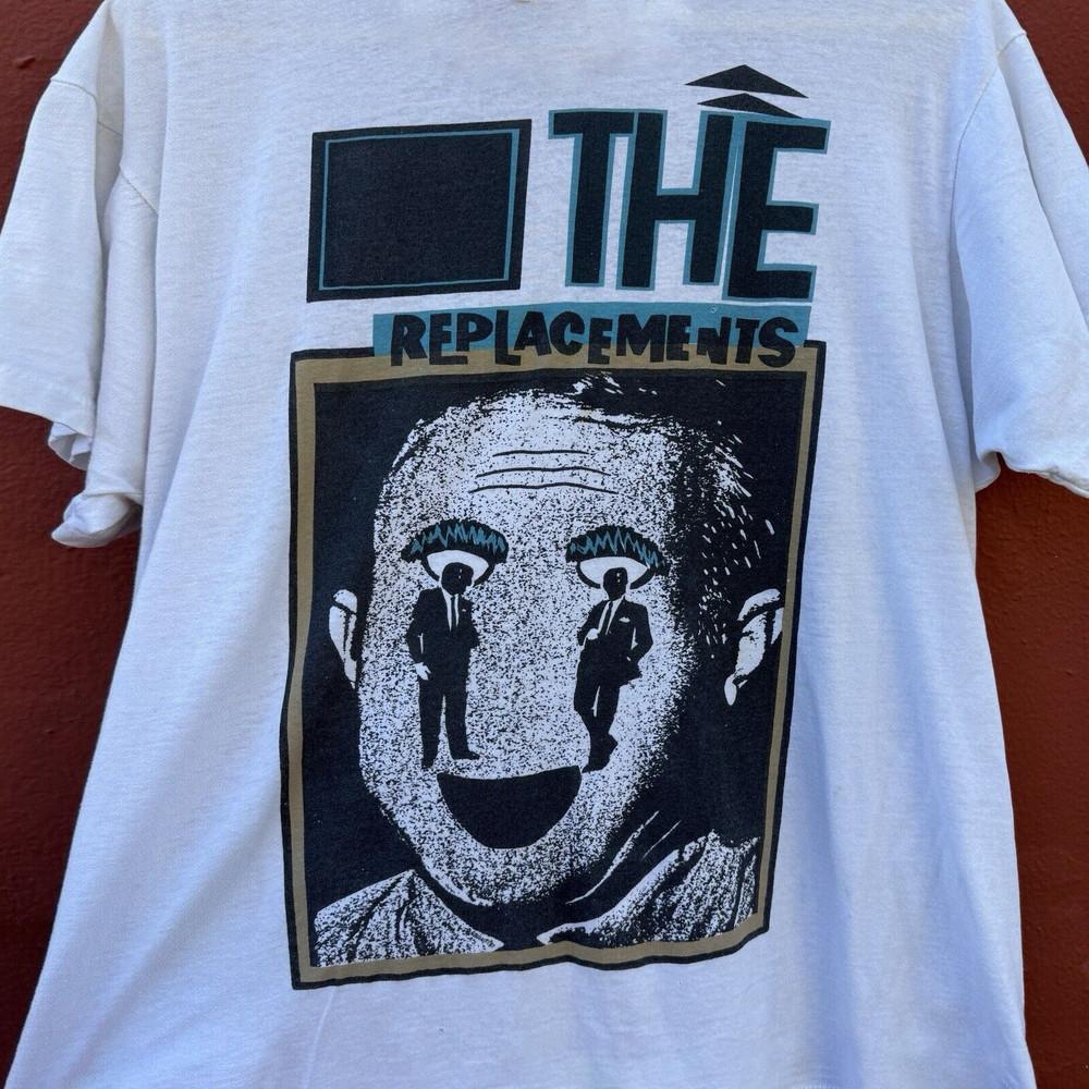 

THE REPLACEMENTS BAND WHITE Unisex TShirt Cotton For Men Women Unisex T-Shirt S