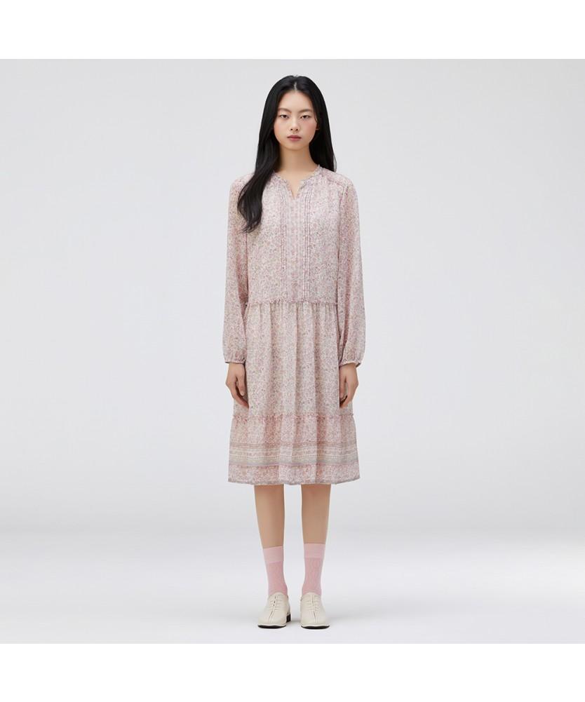 THURSDAY ISLAND Flower Border Midi Dress_T262Mop139W