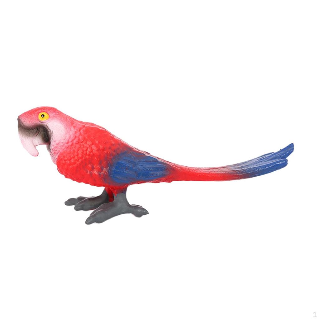 Animal Model Bird Decoration, Parrot Figurine for Birthday Gifts