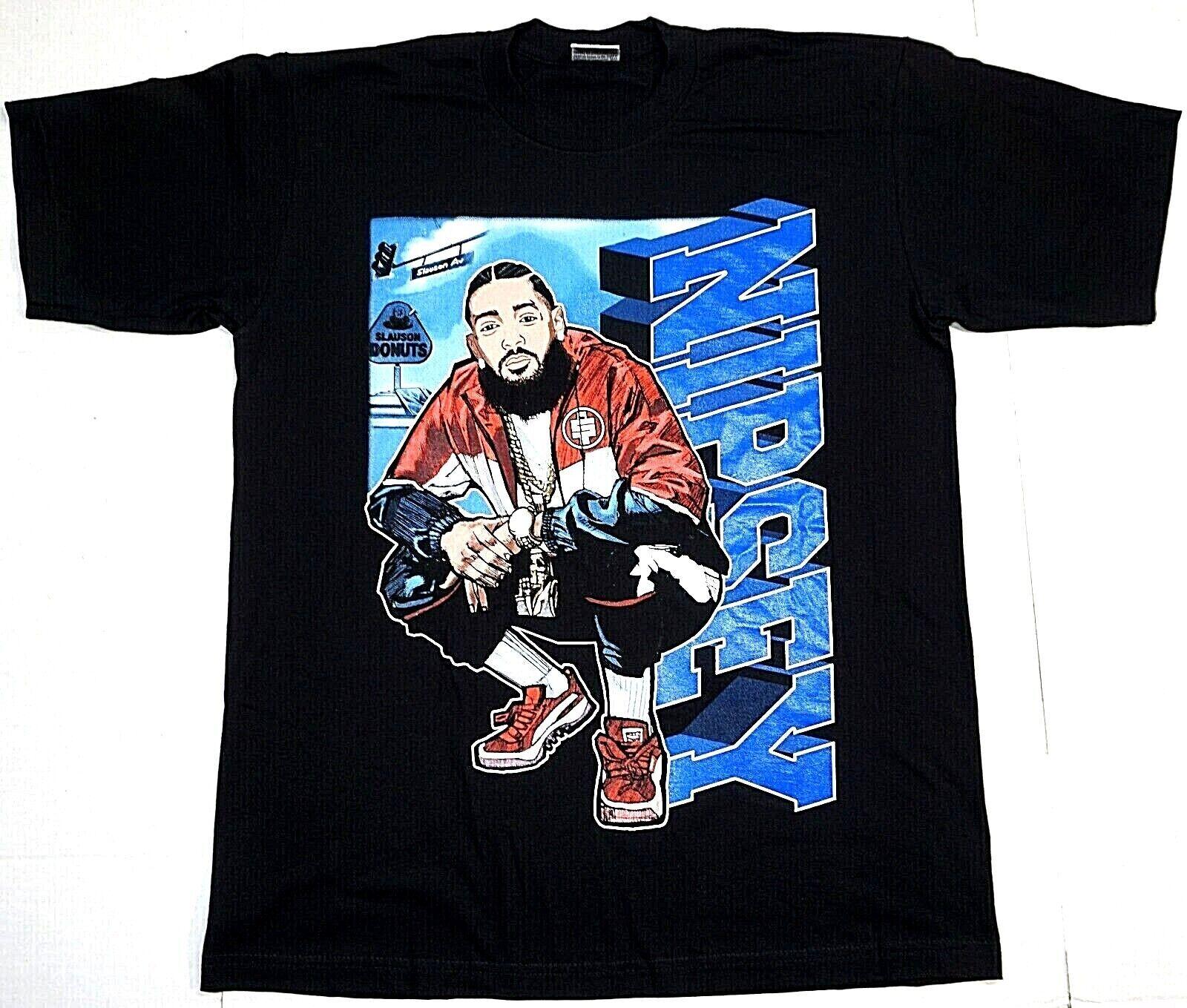 NIPSEY HUSSLE T-shirt Crenshaw Urban Hip Hop Rap HU$$LE Men s Tee Black New XXL