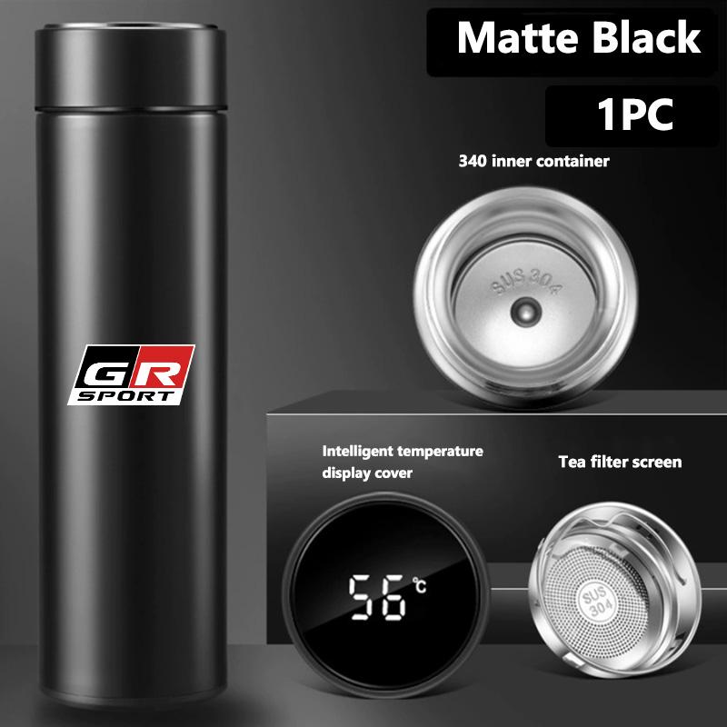For Toyota Car Logo Badge Intelligent Thermos Cup Auto Smart Digital Thermos Cups Supra Aygo Prado RAV4 Hilux Yaris Corolla
