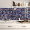 24 Pezzi Stile Europeo Piastrelle Murali Adesive Autoadesive Cucina Bagno Piastrelle Decorative Adesive Decalcomanie Murali Cristallo Lucide
