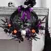 Halloween Wreath With Fake Skulls Spooky Balls Haunted House Party Door Decor