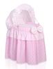 Doll's Pram - Moses Basket for Dolls with Hood - Pink