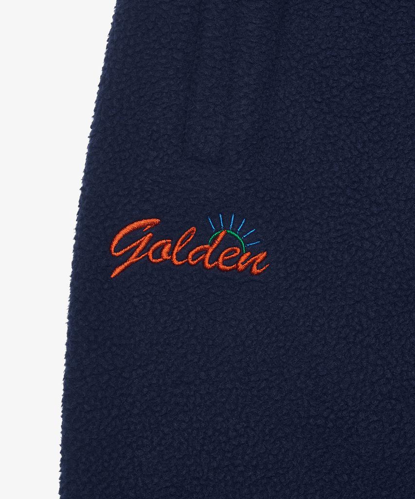 GOLDEN SUNSHINE Sherpa Fleece Jogger Pants_Navy