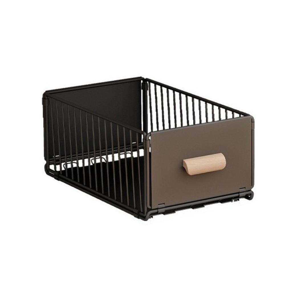 

Износостойкая телескопическая стойка для хранения Металлическая выдвижная полка Выдвижной ящик Кухонное хранение S чёрный