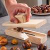 Ręczny otwieracz do orzechów Drewniany otwieracz do kasztanów Wytrzymałe szczypce do orzechów włoskich Narzędzie do otwierania orzechów włoskich, kasztanów, pekanów, laskowych, migdałów