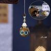 Pear Blossom Carved Gourd Pendant: Wood Ornament & Diffuser Keychain
