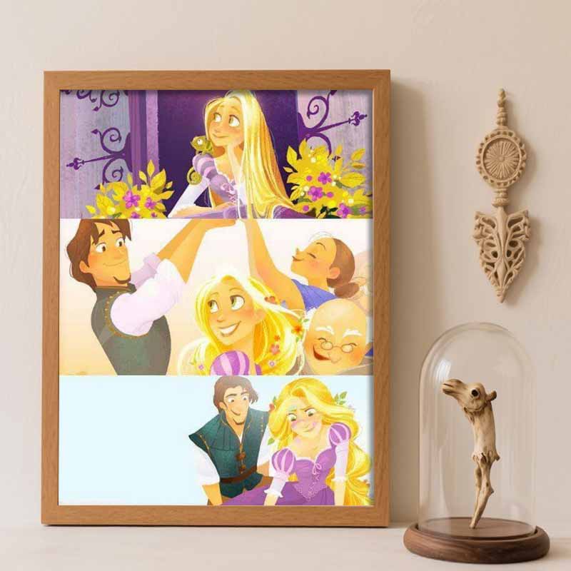 Disney Diamond Painting Kit Rapunzel Pascal 5D Diamond Art Home Decor Creative Handmade Gift Round 20x30cm