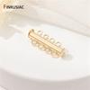 14K Gold Plated Brass Multi Strand Slide Tube Lock Clasp Connectors Layering Clasp for Necklace Bracelet Jewelry Making Supplies