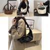 Fashionable Large Pu Dumpling Shoulder Bag With Pleated Design And Soft Texture