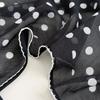 Retro polka dot triangle towel women's spring and summer fashion versatile silk cotton blended scarf decorative small square scarf high sense