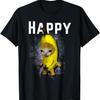 Banana Cat Happy Bananacat Meme Kitty Lovers Meme T-shirt