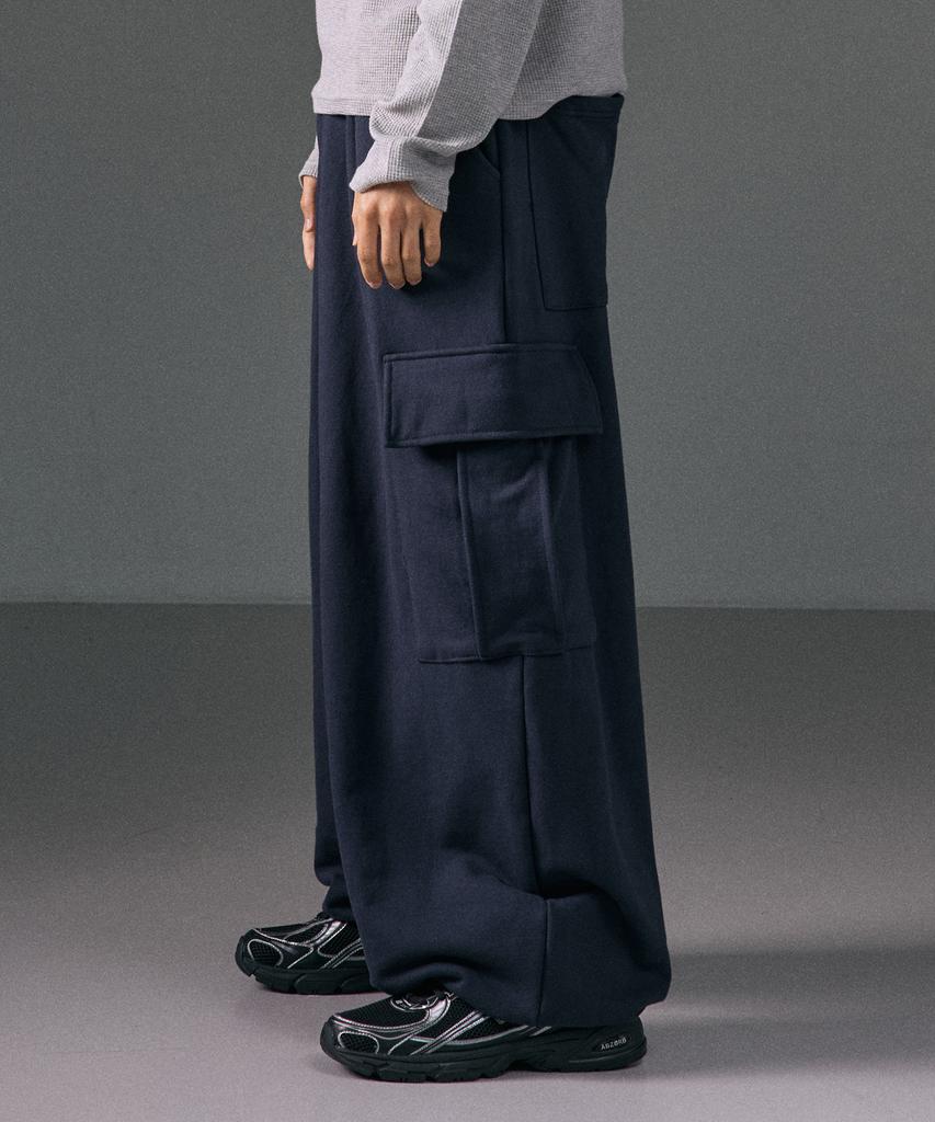LXT Cotton Heavyweight Big Wide Balloon Cargo Sweatpants [Navy]