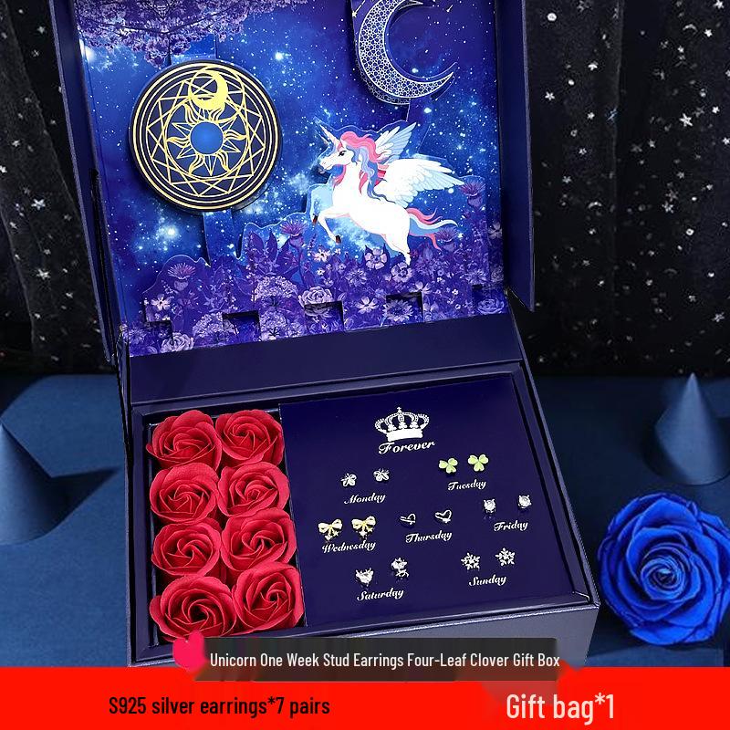 S925 Silber Ohrstecker Geschenkset für Sie - Perfekt für Weihnachten, Geburtstag oder einen besonderen Anlass