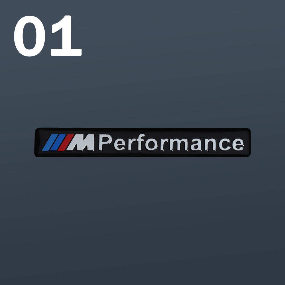 Auto Decoration Stickers 3D Aluminum Car Body Tail Trunk Badge Decals For BMW M Performance M3 M5 Motor Sport Emblem Accessories