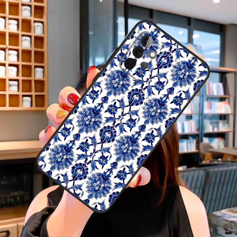 

Blue And White Porcelain Case For Samsung Galaxy A06 A05 A16 A26 A36 A56 A53 A32 A52 A33 A13 A55 A35 A15 A14 A34 A54 Samsung A22 5G