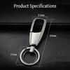 Rockyu Key Holder Mens Zinc Alloy Belt Hook Ring Simple Design Car Keys Stylish Smart Double Adult Men Gift Business