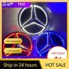 For Mercedes Benz Car Front Grill Logo Light LED Badge Sticker Luminous Decorative Light For Mercedes Benz A B C GLK GLE W205 W2