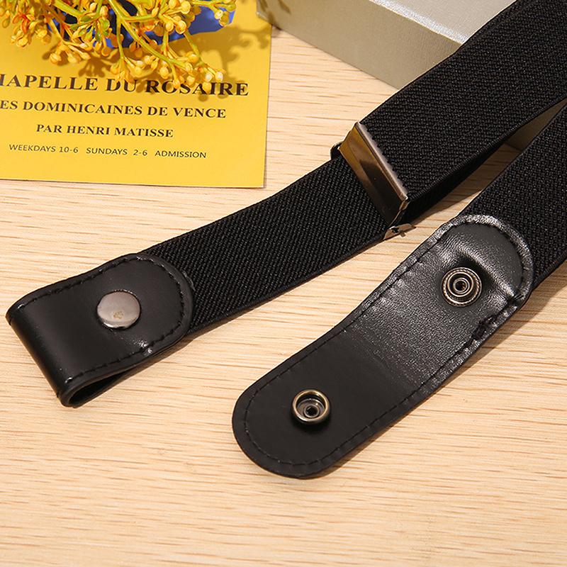 1PC Men Women Buckle-Free Elastic Belt Without Buckle Seamless Lazy Belt