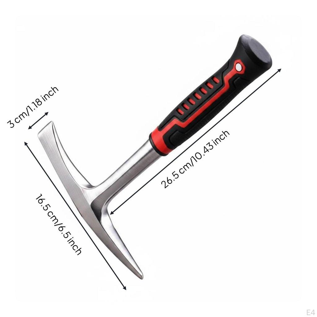 Piece Pickaxe High Hardness Mattock Garden Digging Tool for Outdoor, Farming Black Red