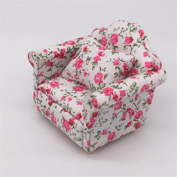 1:12 Scale Sofa Lounge Simulation Armchair Furniture for Pretend-Play Dollhouse