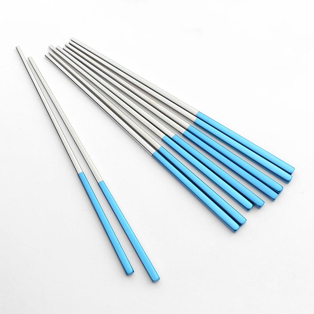 

Color Table Chopsticks 5-Piece Set Stainless Steel Housewarming Gift Sky
