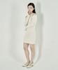 Tobaseu Slim Fit Shoulder Cutout Knit Dress (Ivory)