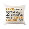 Pillow Simple Letter Printed Pillow Sofa Cushion Home Bedside Living Room Pillow Cover