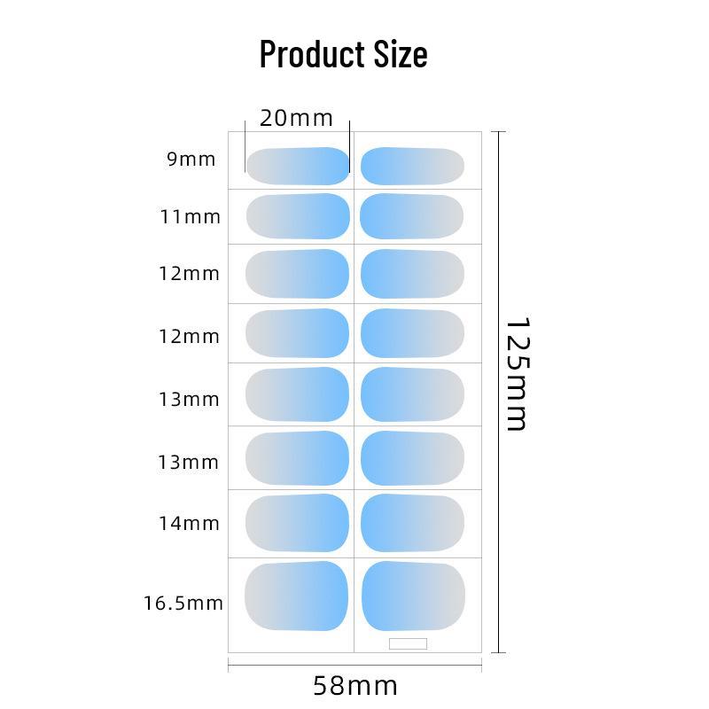 LF No-Bake Waterproof Gel Nail Stickers - Solid, Glitter, Color Block, Gradient Full Cover