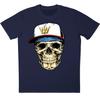 `Skull Crown T-Shirt Streetwear Hip Hop Urban Skeleton Cap Graphic Style Tee