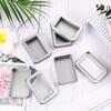 8/13/22pcs Metal Tin Boxes with Lids Transparent Top Rectangular Storage Containers for Candles Candy Gifts Ointments Treasures