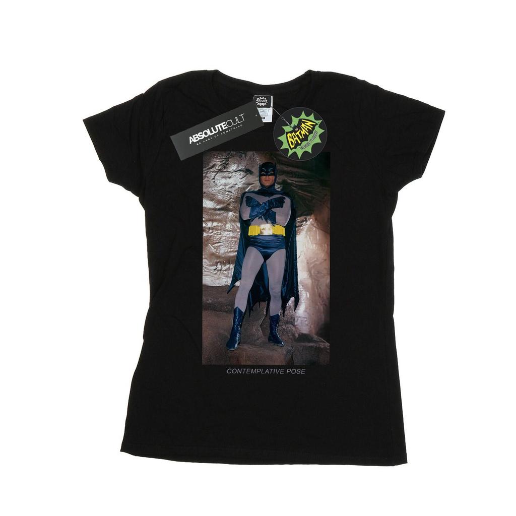 DC Comics Womens/Ladies Batman TV Series Contemplative Pose Cotton T-Shirt