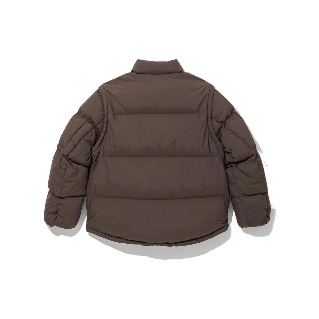 New Era Solid Color Detachable Long Sleeve Cotton Jacket Unisex jackets Brown 13338561