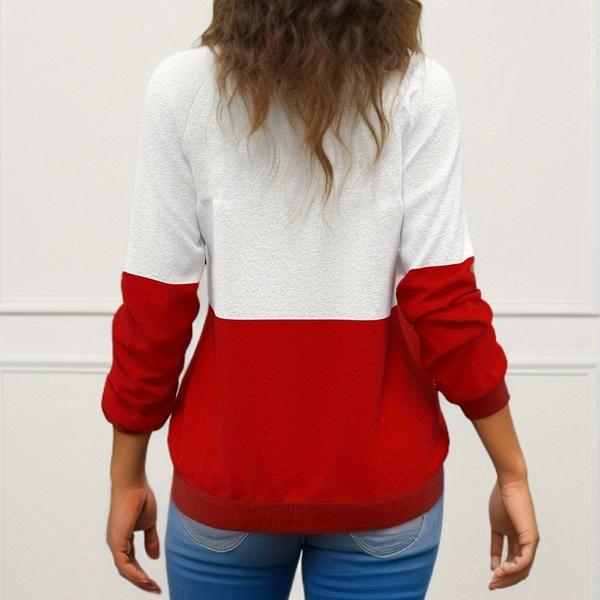GMXIA Women's Fashion Casual Christmas Print Autumn and Winter Shoulder Print Loose Long Sleeve Round Neck T-shirts and Tops