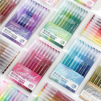 9 stücke Morandi Stifte Set Multi Farbe Gel Tinte Stifte Retro Marker Liner 0,5mm Kugelschreiber Für Journal Kunst