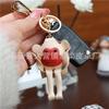 First Layer Cowhide Little Monkey Pendant Car Keychain Leather Rope Bag Pendant Accessories Zodiac Gifts