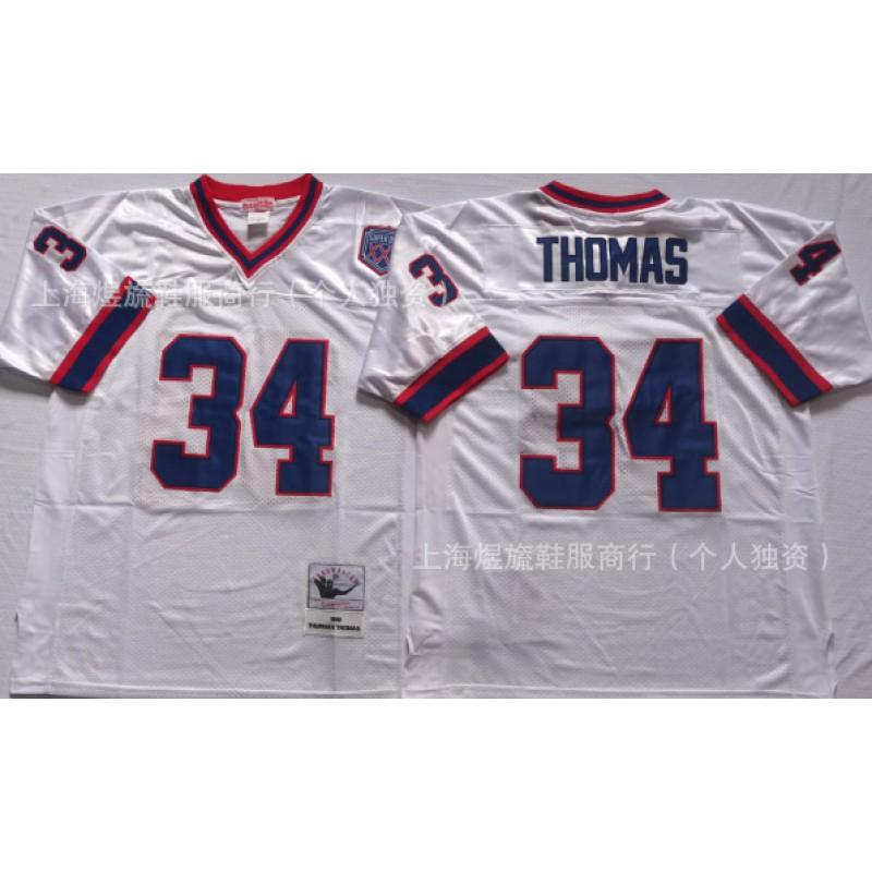 ג'רזי רטרו Buffalo Bills NFL 12 34 מדים לכדורגל Throwback גברים כותנה בגדי ספורט