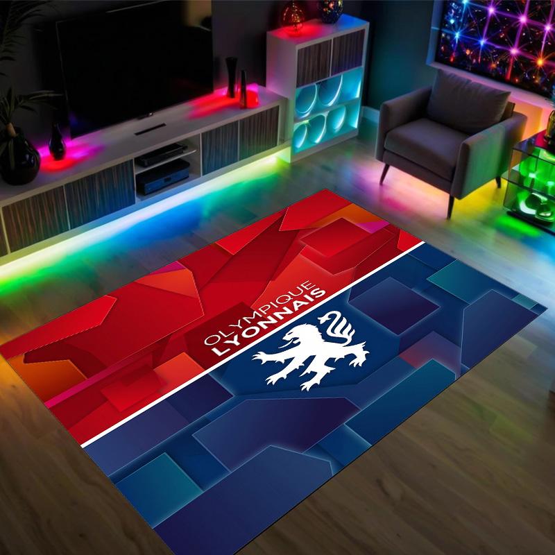 Lyon FC Design Crystal Velvet Carpet Cozy Non?Slip Printed Rug For Bedroom Living Room Entrance