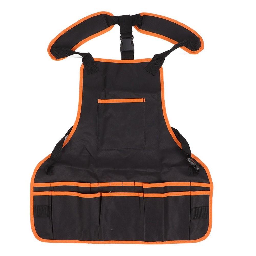 Waterproof Shop Apron Orange Edge Tool Apron Practical Work Apron For Electricians