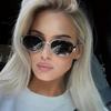 New Oval Sunglasses for Women Men Trendy Metal Frame Sun Glasses Classic Shades