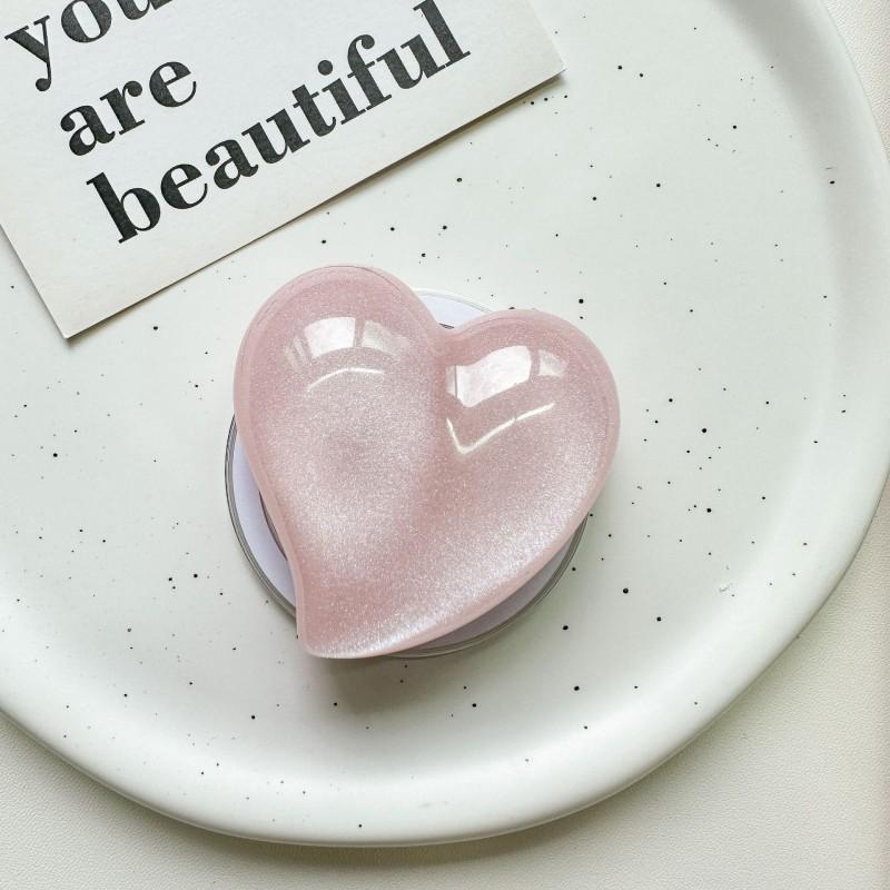 

Sparkling Pink Solid Color Love Phone Airbag Bracket Magnetic Stretchable Lazy Support Stand Desktop Korean Ins Women s Edition