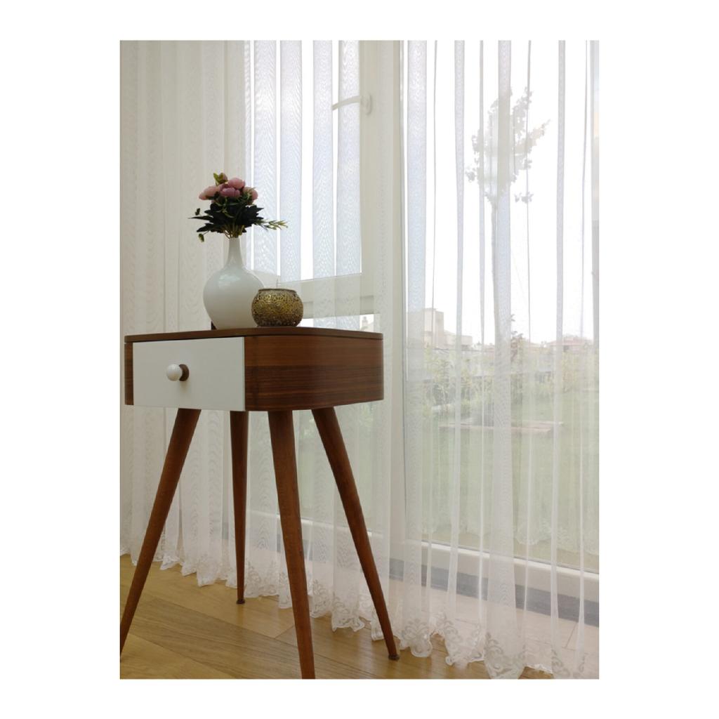 Tenda in tulle di pizzo con punta a gonna, alta qualità, 200x260, batteria sparsa, 1/2