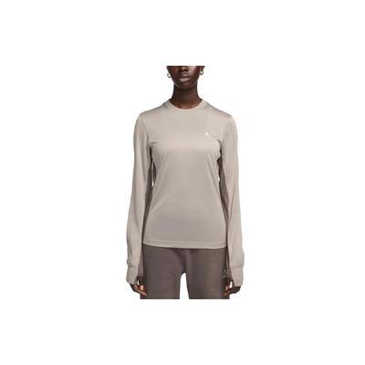 ACG Dri-FIT ADV Goat Rocks Logo Color Block Crew Neck Long Sleeve T-Shirt Women Tops Olive-Gray DQ5852-087