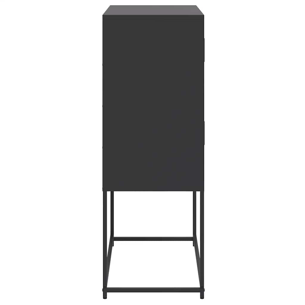 Sideboard Black 68.5 x 38.5 x 107 cm Steel