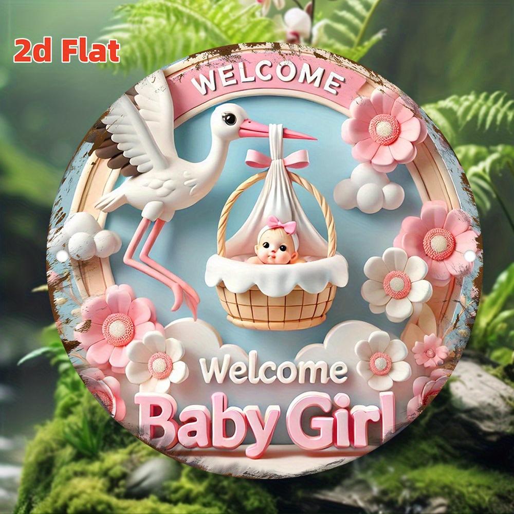 D Flat D Flat pc Pink Bird Round Aluminum Sign Beware Round Wall Decor Flamingos Rustic Metal Wall Art Tropical Design M